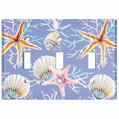 Nautical & Beach 3 - Gang Toggle Light Switch Standard Wall Plate