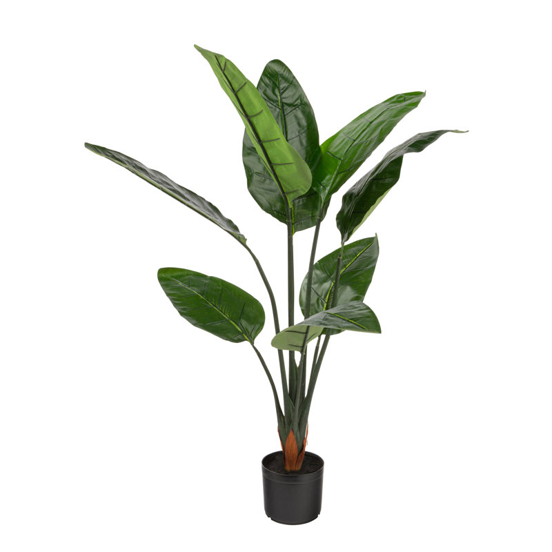 Faux Mango Plant in Pot, 45.27" H x 28" W x 28" D