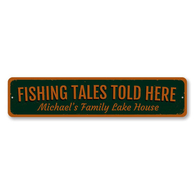 Panneau de pêche «Tales» dit ici