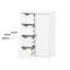 Armoire de rangement pour salle de bain avec tablette réglable et 4 tiroirs