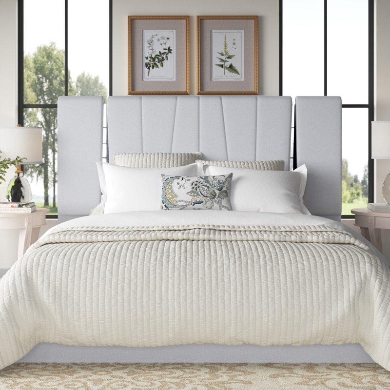Preciado Upholstered Platform Bed, Queen, Silver Gray