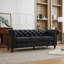 Canapé Chesterfield en similicuir de 214 cm (84,25 po) avec accoudoirs arrondis-1640876111