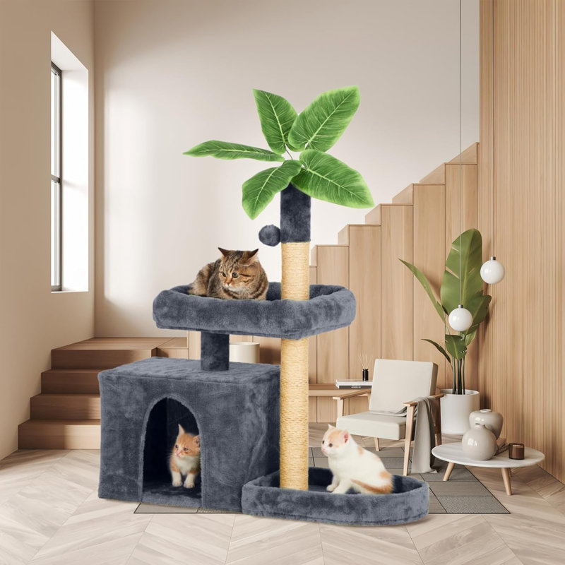 Arbre à chat 59 po Braidyn-Drew, Gris foncé