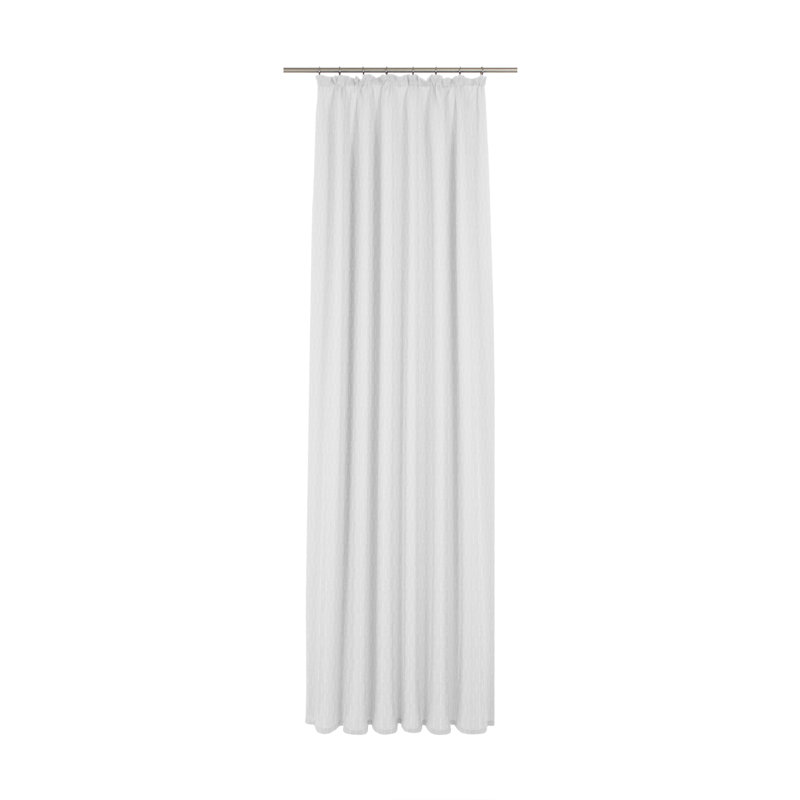 Morenci Pencil Pleat Semi Sheer Curtain, 600 W x 145 D cm