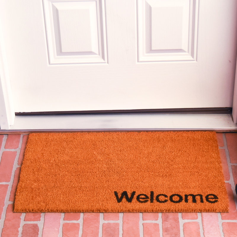 Tapis d'entrée antidérapant Kasper, L 24 po x L 36 po, Orange