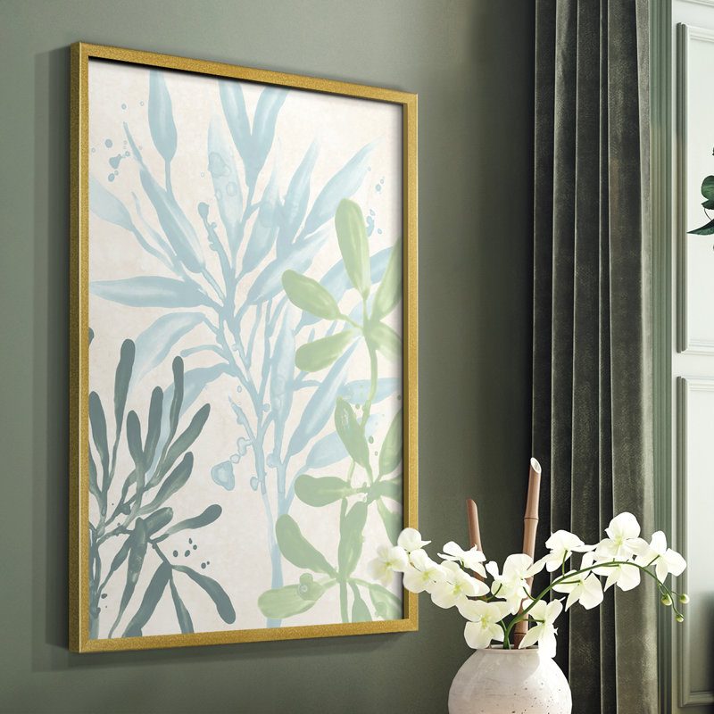 «Swaying Seagrass III», reproduction encadrée - bois massif, H 10 po x l 8 po