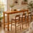 63" Solid Wood Bar Table, Rectangular Counter Height Pub Table for Home Bar