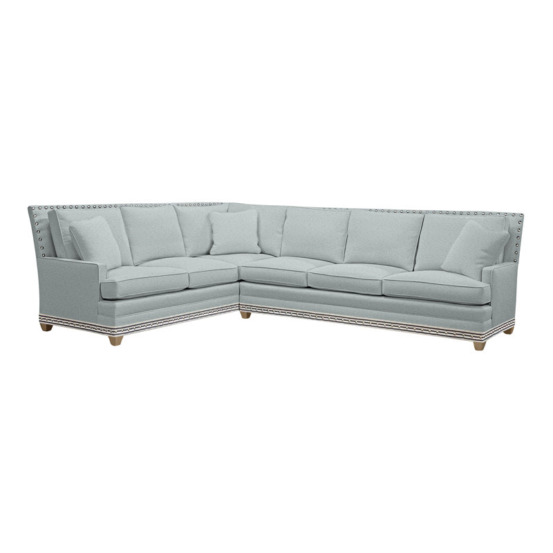 American Bungalow 2-Piece Riverside L- Sectional, Ian Haze, Hampton, Yes