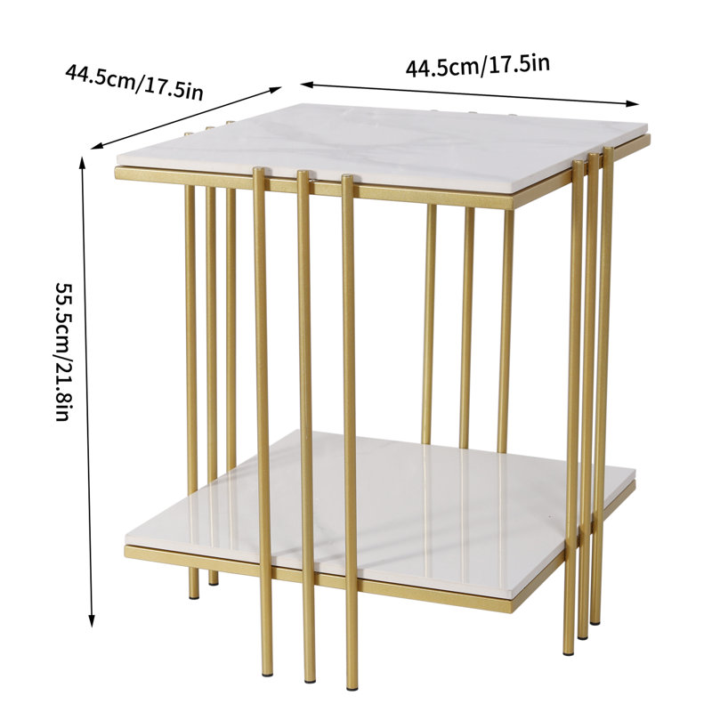 Ratesha Marble Top End Table