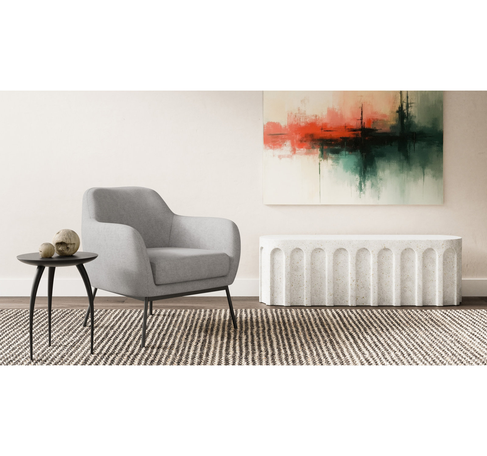 Martina Accent Chair, Gray