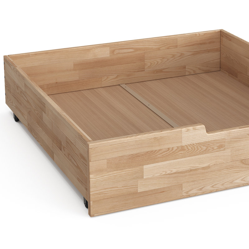 Teddy/Tom Wall Bed with Storage, Natural brown