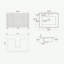 Meuble-lavabo rayé 24 po avec lavabo en céramique blanc, meuble-lavabo mural flottant pour salle de bain moderne, pré-assemblé-107238805