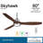 3 - Blade Standard Ceiling Fan and Light Kit Included