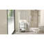 Meuble-lavabo de salle de bain Ashlie argenté traditionnel autoportant de 61 cm (24 po), avec miroir, lavabo simple et comptoir en quartz blanc cassé, entièrement assemblé, collection Benton.