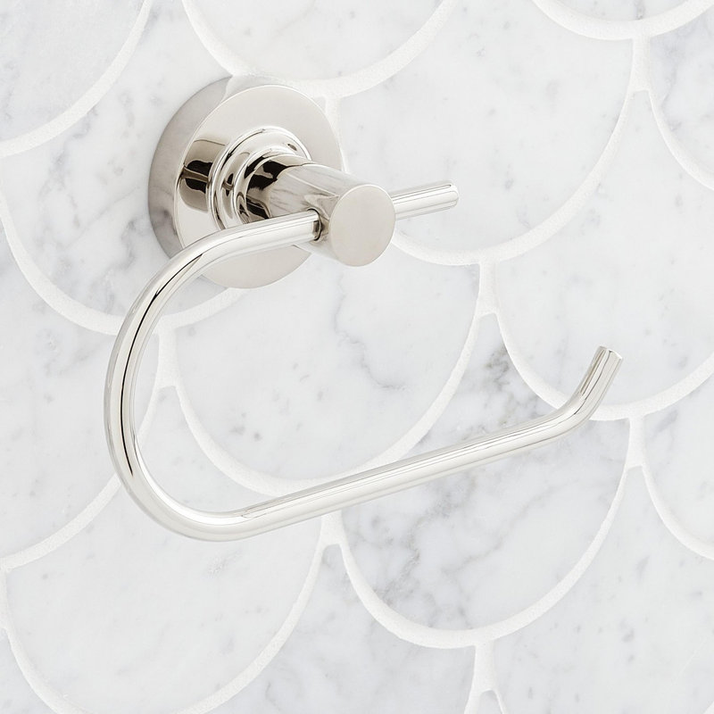 Lexia Wall Mounted Euro Toilet Paper Holder, Polished Nickel