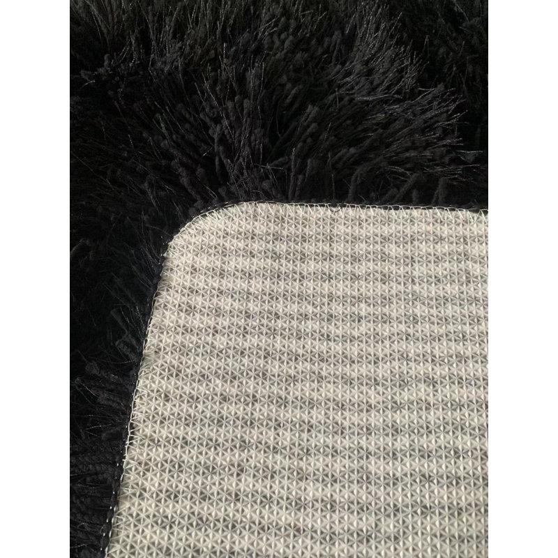 Annagreth Polyester Blend Bath Rug, Black, 20"W x 32"L