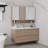 Mahkel 48" W x 18" D x 22" H Single Bathroom Vaity with Ceramic Top Wall Mounted Vanity with Sink
