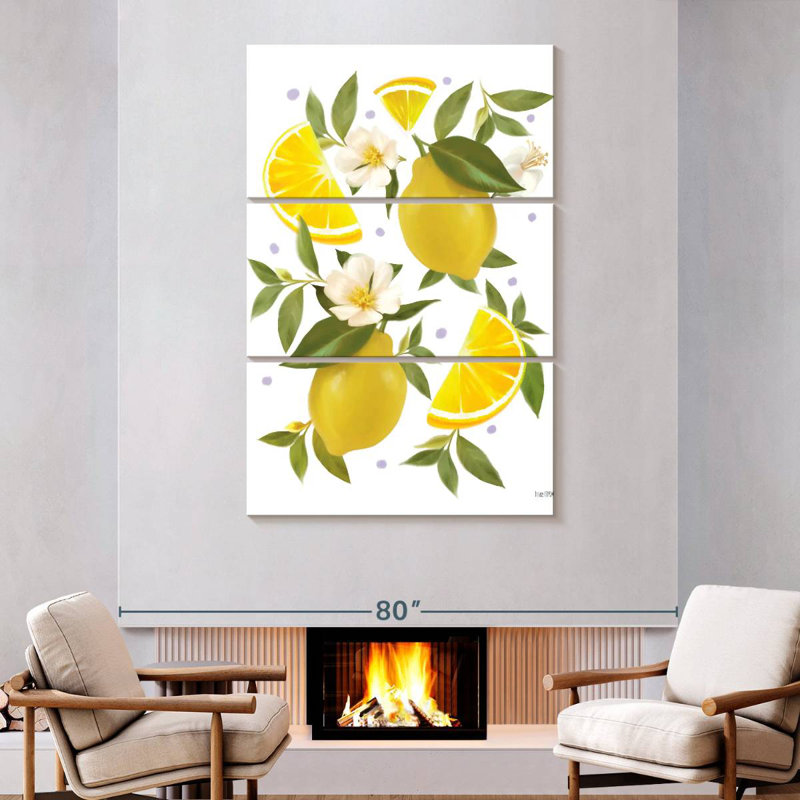 Yarlin Citrus Lemon Botanical, 74" H x 48" W