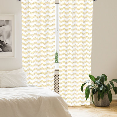 Chevron Semi-Sheer Rod Pocket Sliding Panel