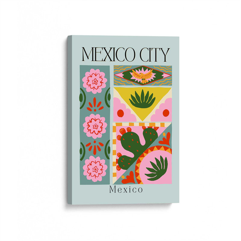 «Mexico City Folk Art», reproduction d'art sur toile , Toile tendue, H 12 po x l 8 po x P 1,25 po