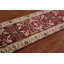 Red Wool Oushak Indian Runner Rug 3x8