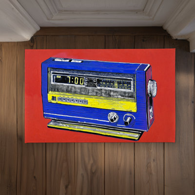 Retro Radio Alarm - Bedroom Retro Indoor/Outdoor Door Mat