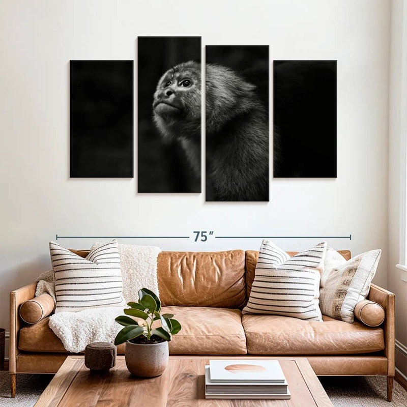 Brampt Capuchin Monkey, 42" H x 68" W