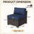 2-Person Outdoor Wicker Armless Corner Chair with Cushions-2033742917