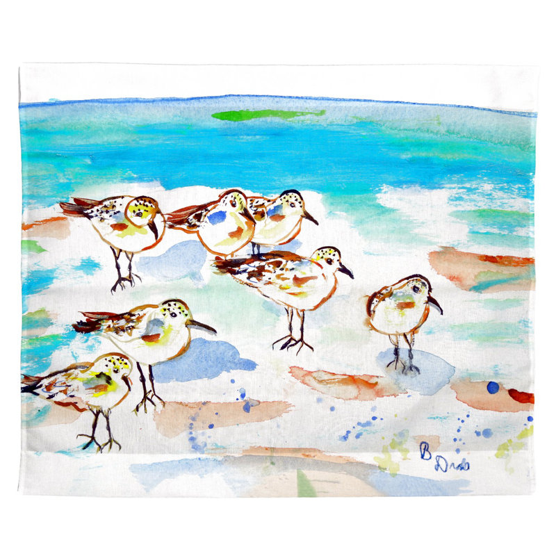 Suspension murale sept sanderlings en polyester