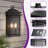 2 - Light 16''H Black Iron Tempered Glass Outdoor Wall Light with Dusk to Dawn-426364958
