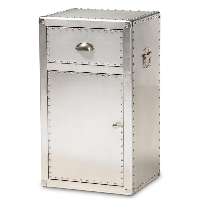 41.5cm W Metal Bedside Table