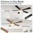 Vaczon 52" Smart Flush Mount LED Ceiling Fan with Remote & App, Low Profile Ceiling Fan with 3CCT Dimmable Light, Whisper-Quiet DC Motor, Double-Sided Blades-128930827