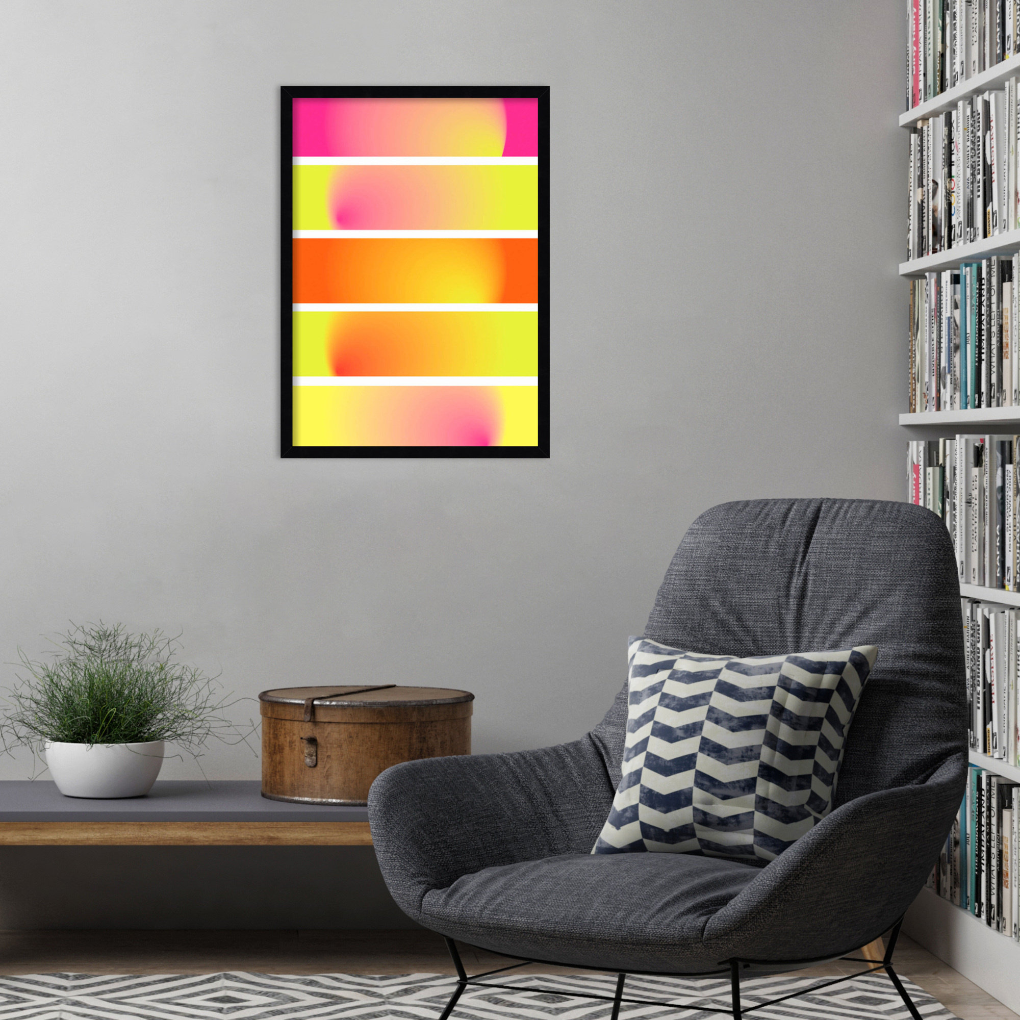 One Way by Valeria Castillo, Black, 25" H x 18" W x 1" D