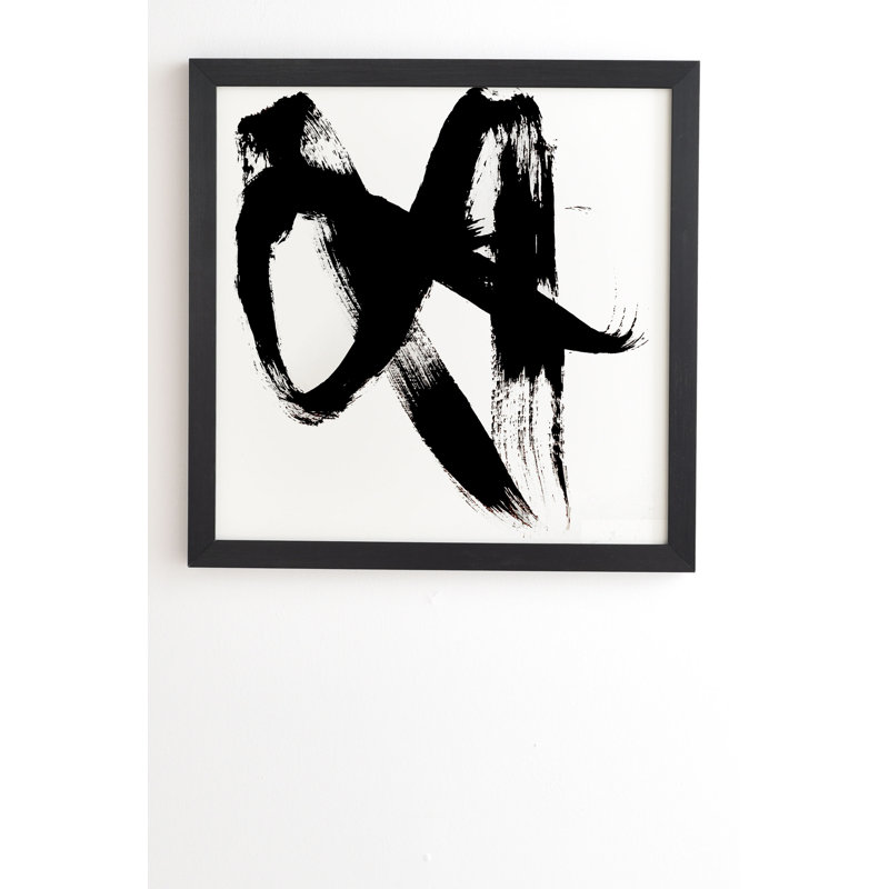 «Brushstroke 2», reproduction d'impression sur toile, H 20 po x l 20 po x p 1 po, Armature en bambou, Pas de tapis