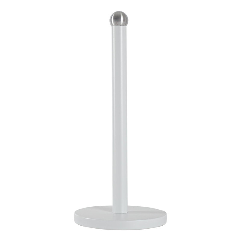 Harbour Housewares - Metal Kitchen Roll Holder, White