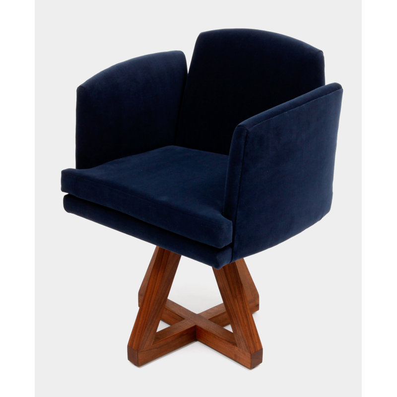 Allison Upholstered Arm Chair, Deep Blue