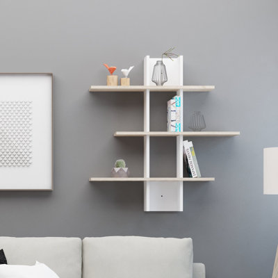 Tablette décorative 3 pièces avec tablettes réglables Abdalmalik