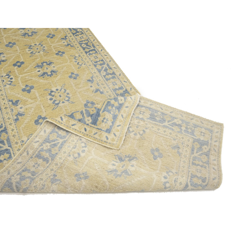 Tapis de couloir oriental Oushak Chobi Mute Beige