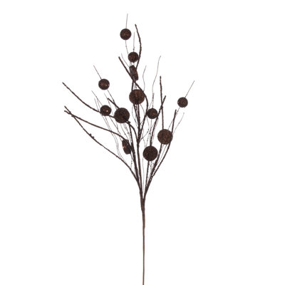 Vaporisateur de 33 po Ball and Coin Glitter Twig, 6 par sac.