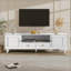 Meuble télé moderne, centre de divertissement avec compartiment ouvert et rangement spacieux, idéal pour les salons-783139904