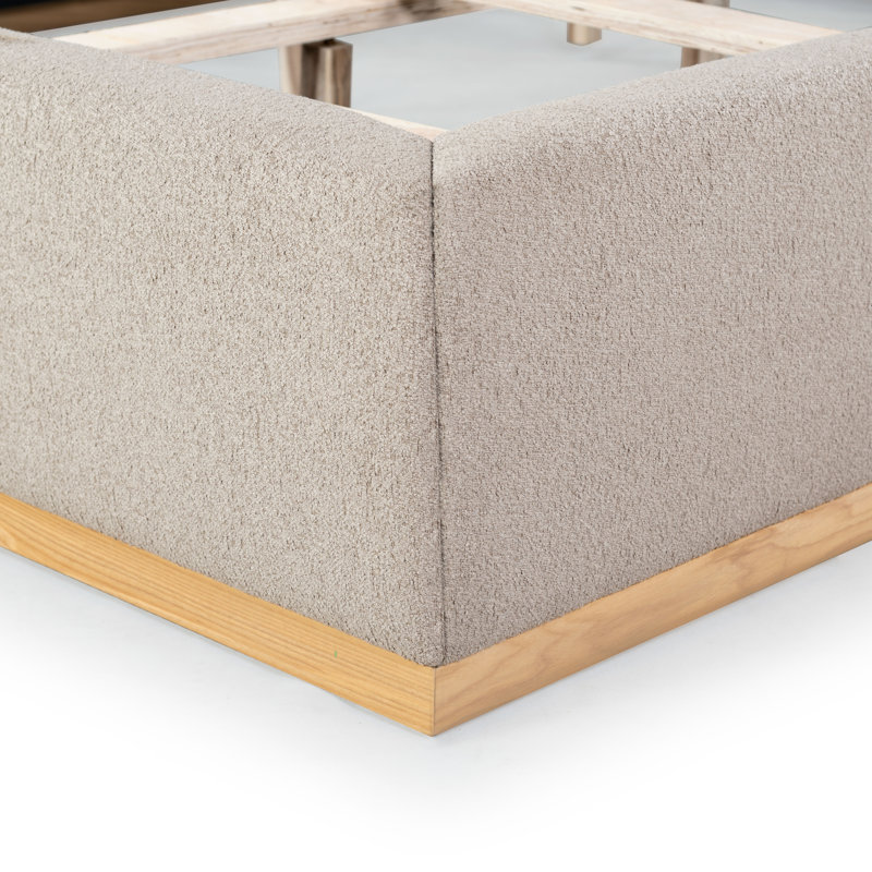 Martynia Boucle King Bed, King, Light Brown
