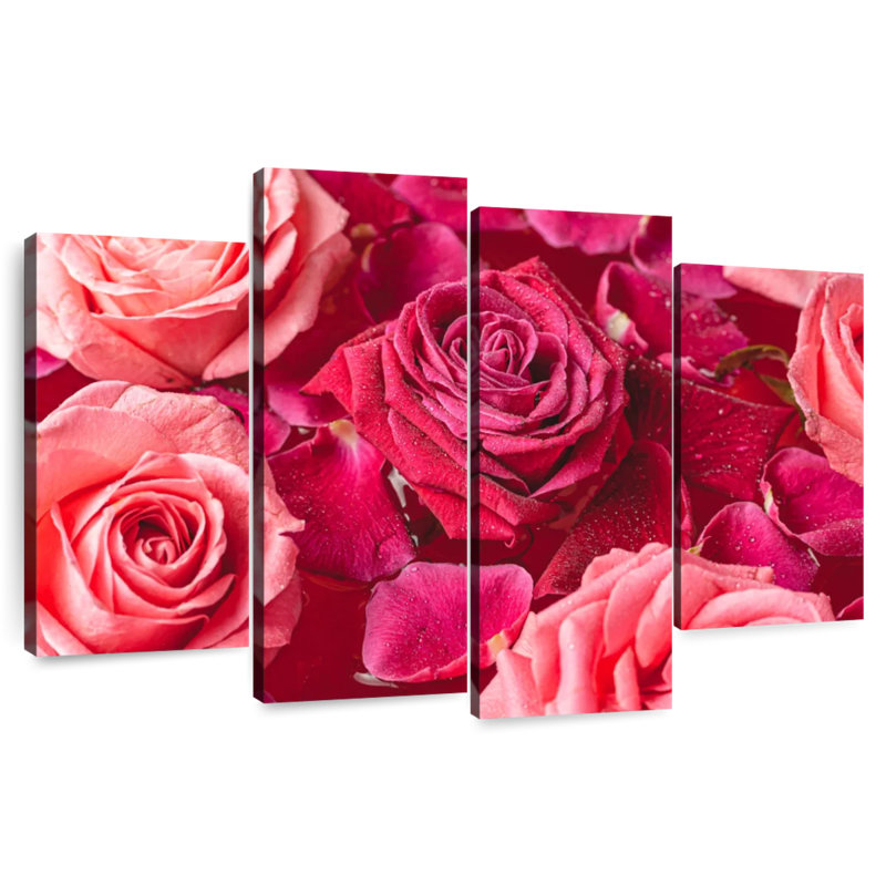 Harnek Dewy roses roses, H 48 po x l 75 po