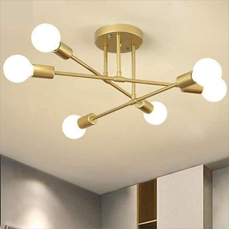 6-Light Chandelier, Gold