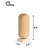 Natural Rattan Weaving Ceramic Vase With Glass Tube And Travertine Stand