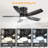 42 Inch Flush Mount Ceiling Fans With LED Light 22W And Remote Control 5 ABS Fan Blades For Bedroom-2024168532-2024168533