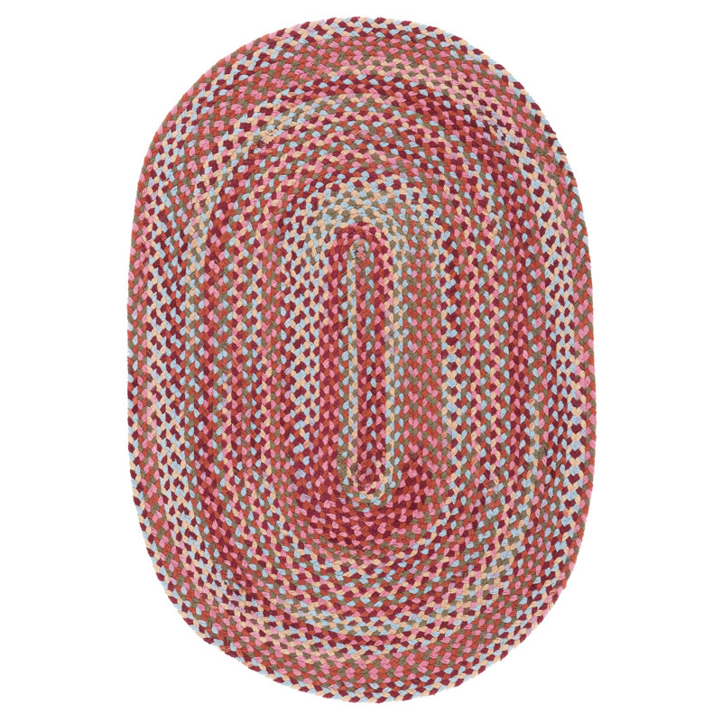 Blitar Flat Weave Cotton Geometric Rug, Oval 3' x 5'