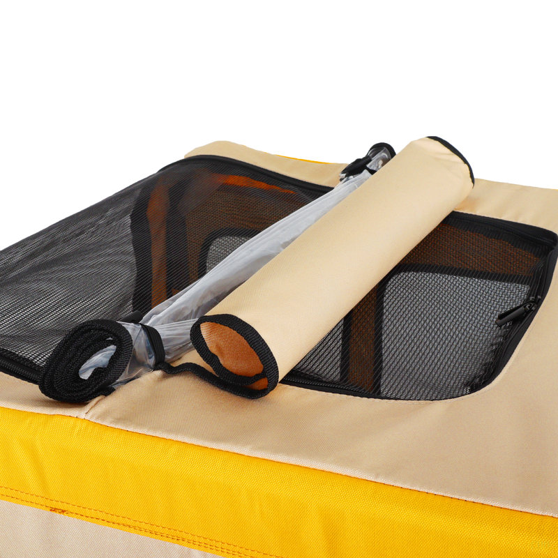 Grande remorque à vélo pliante pour chiens - roues de 20 x 2 1/8 po, structure en acier robuste, conception spacieuse, vélo tout-terrain, jogging et camping