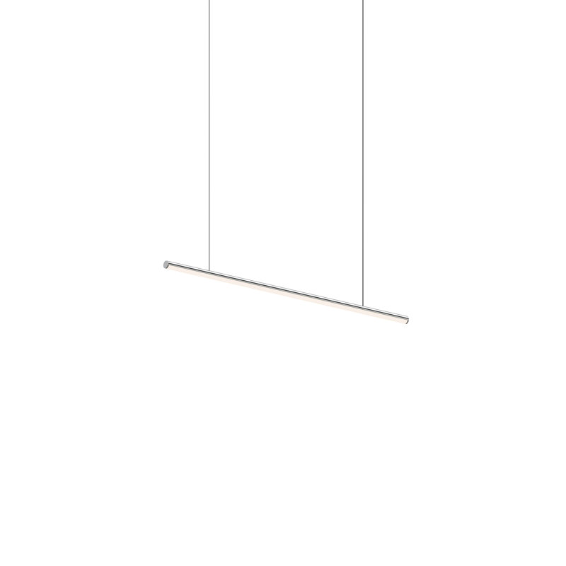 Fino 1 - Light LED Simple Pendant, Polished Chrome, 0.75" H x 36" W x 5" D, 3000