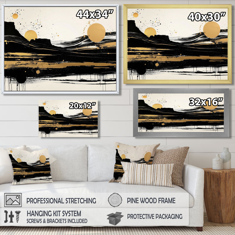 Radiant Drift of Canyon Desert III - impression d'art mural Canyon, Impression dans un cadre flottant sans passe-parto, Blanc