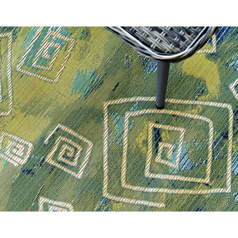Tapis de véranda d'extérieur couleur herbe et ciel, Rectangle 2 pi 2 po x 3 pi